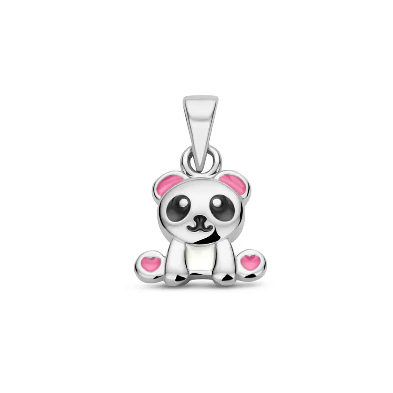 hanger panda zilver gerhodineerd