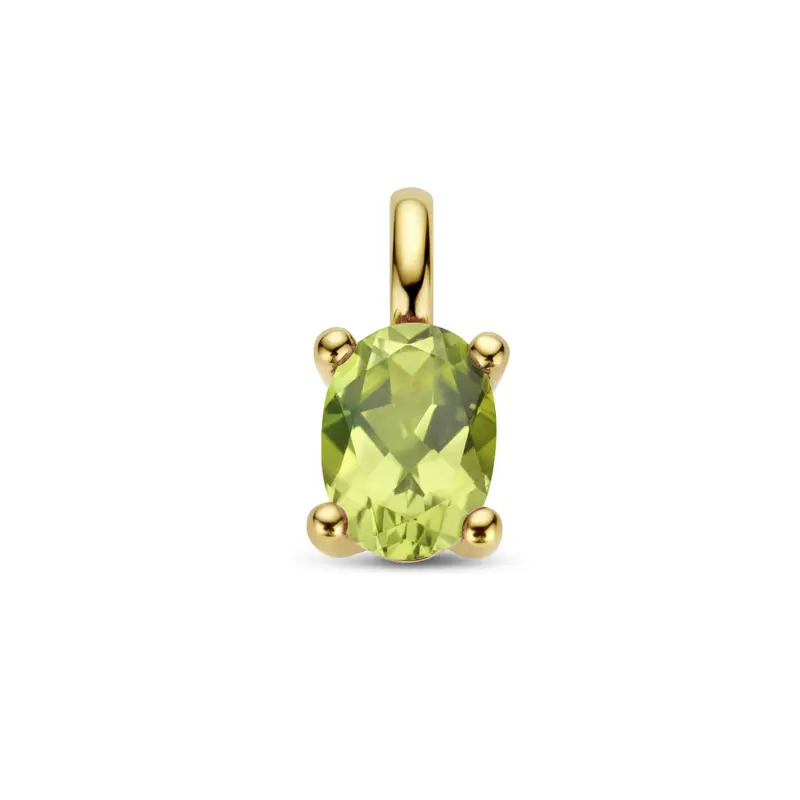 hanger peridot 14K geelgoud