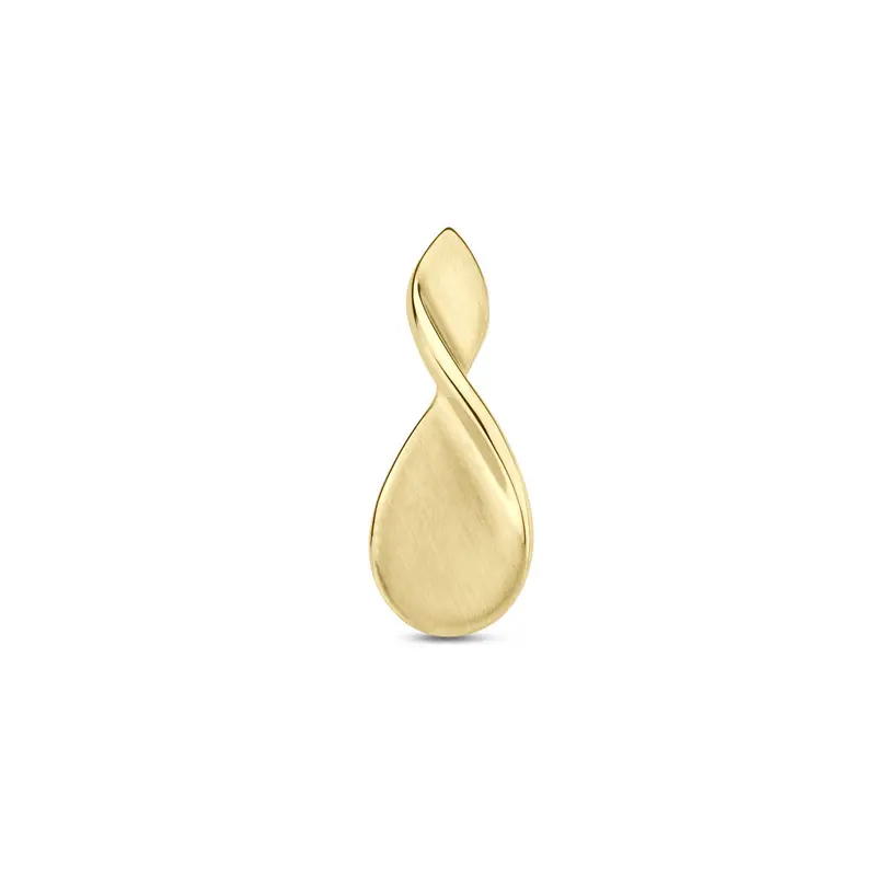 hanger poli/mat 14K geelgoud