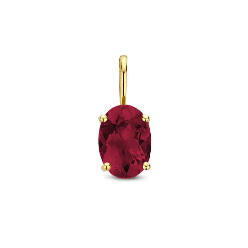 hanger rhodoliet 14K geelgoud