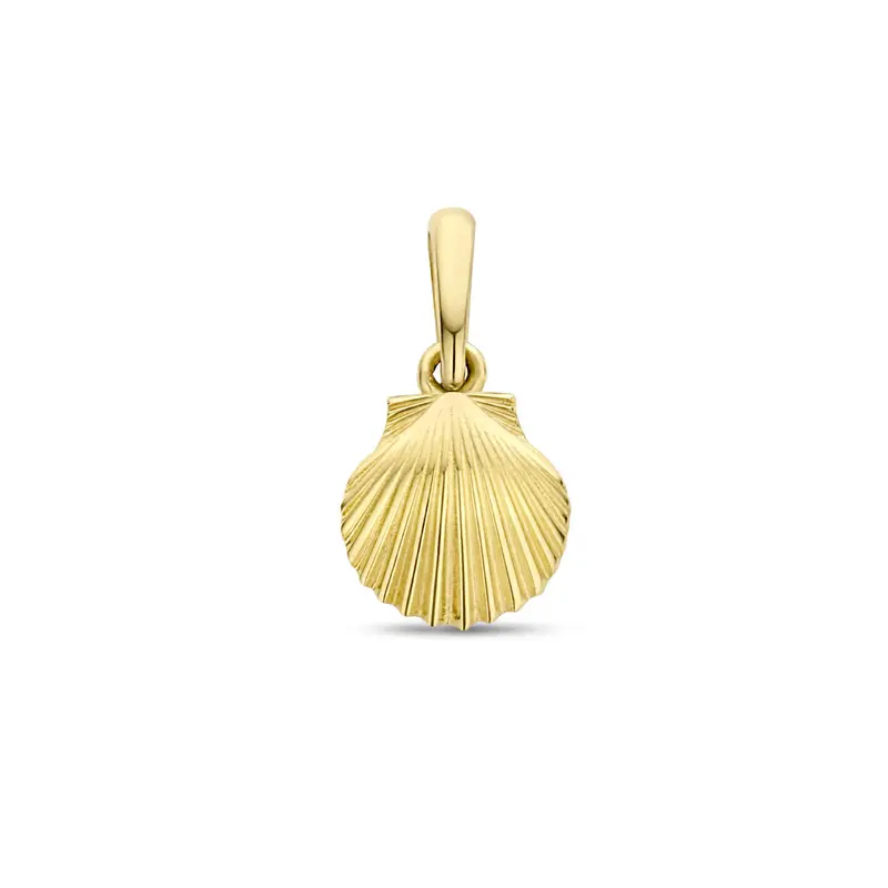 hanger schelp 14K geelgoud
