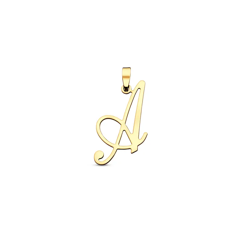 Hanger sierletter 21 mm 14K geelgoud