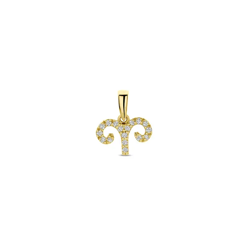 hanger sterrenbeeld diamant h si 14K geelgoud