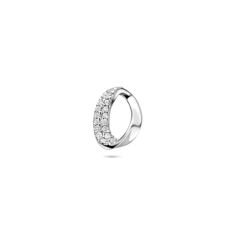 Hanger zirkonia 12,5 mm zilver