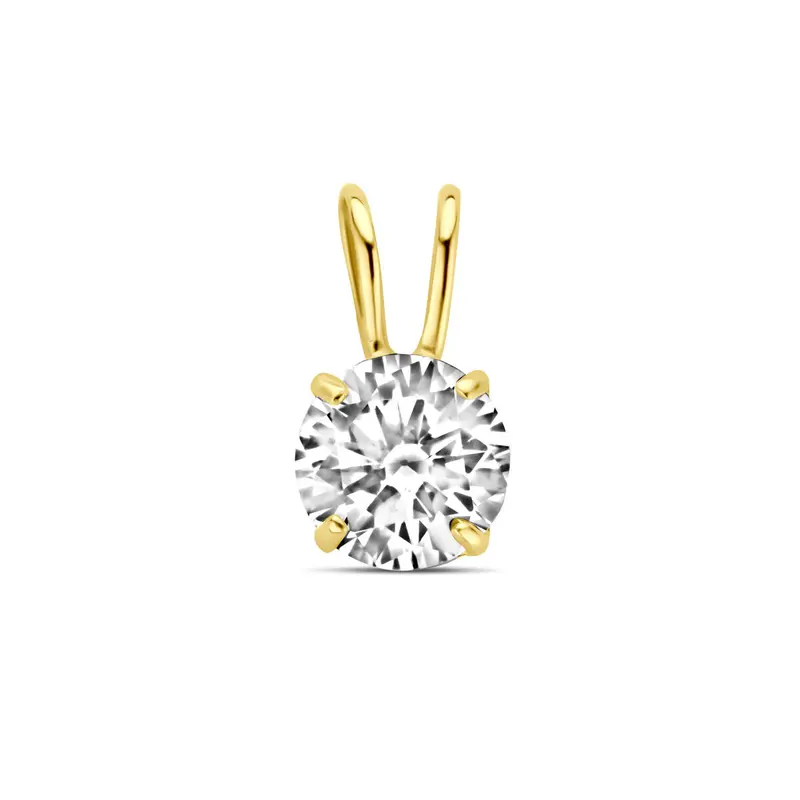 hanger zirkonia 14K geelgoud