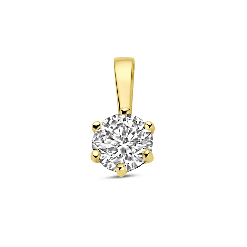 Hanger zirkonia 14K geelgoud 9 x 5 mm – 4032525