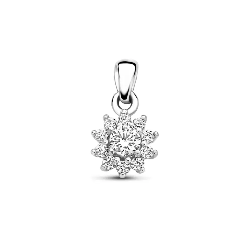 Hanger zirkonia 15 mm gerhodineerd zilver – 1340833