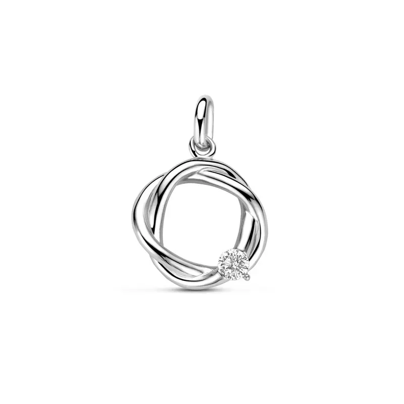 Hanger zirkonia 15 mm gerhodineerd zilver – 1341264