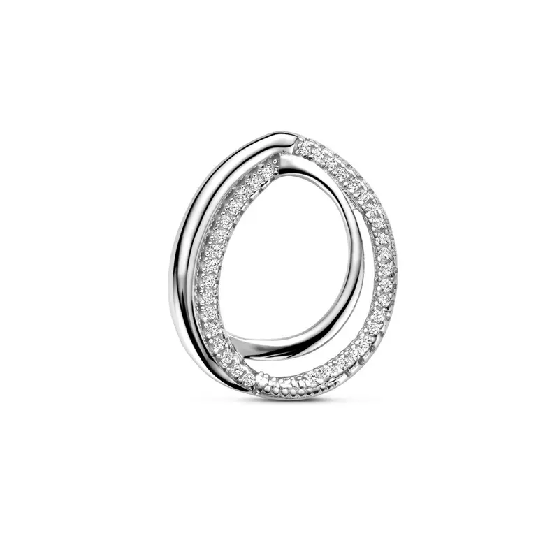 Hanger zirkonia 20,5 mm zilver