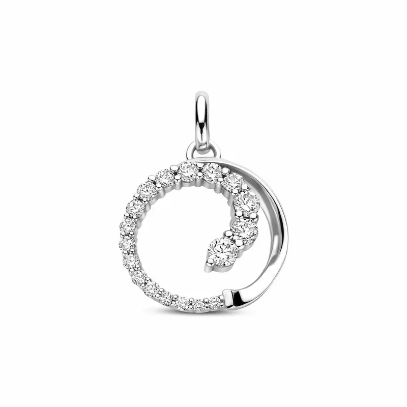 Hanger zirkonia 20 mm gerhodineerd zilver – 1341829