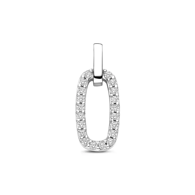 Hanger zirkonia 21 mm gerhodineerd zilver – 1341684