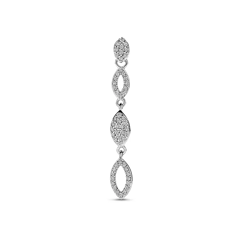 Hanger zirkonia 37 mm zilver