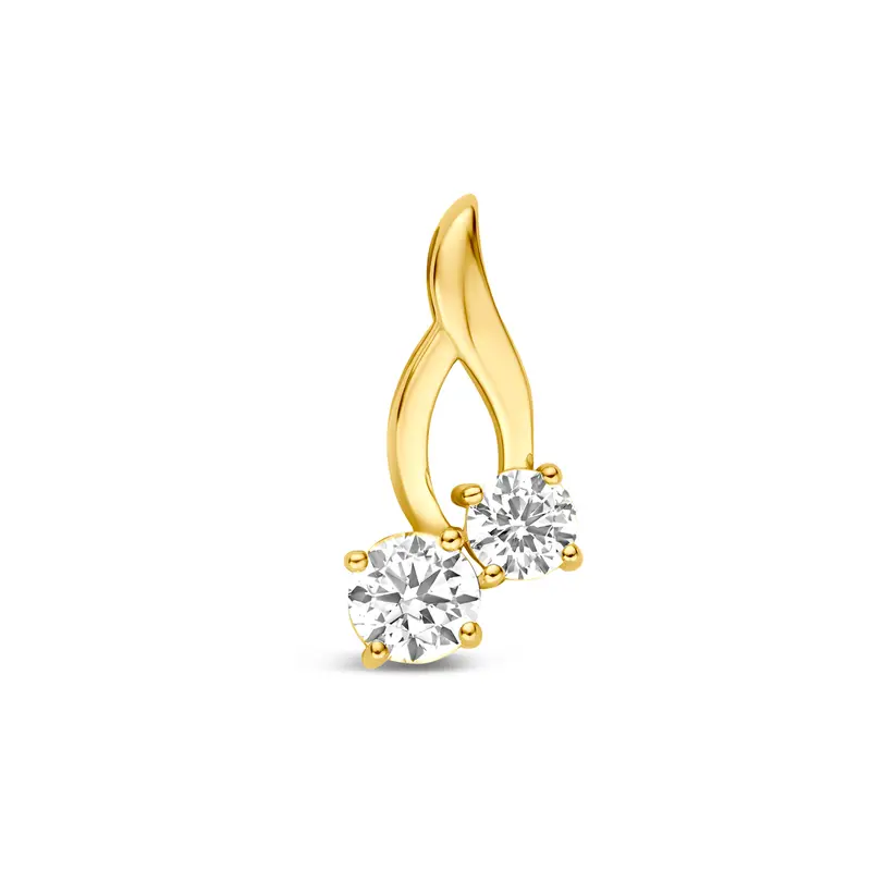 Hanger zirkonia 9K geelgoud 12,5 mm