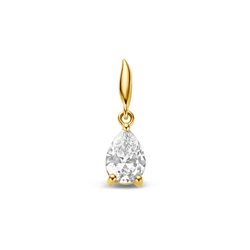 Hanger zirkonia 9K geelgoud 8 mm