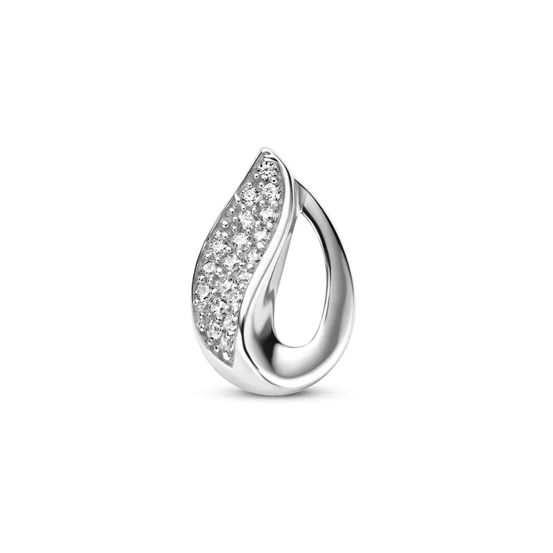 Hanger zirkonia zilver gerhodineerd 12,5 mm