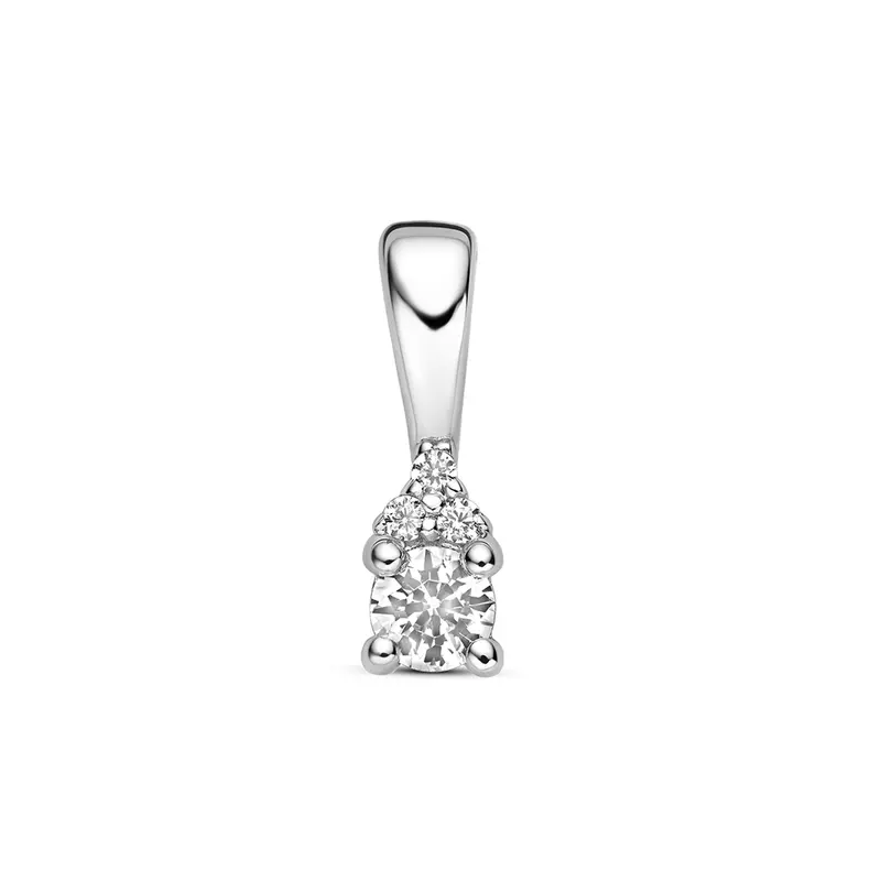 Hanger zirkonia zilver gerhodineerd