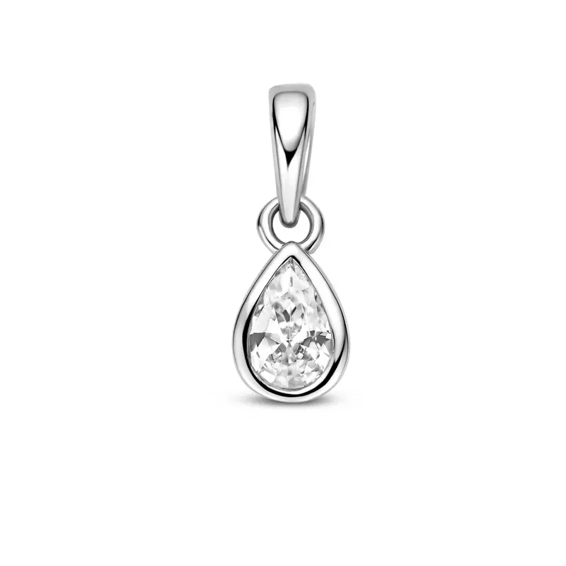 Hanger zirkonia zilver gerhodineerd 7,5 mm