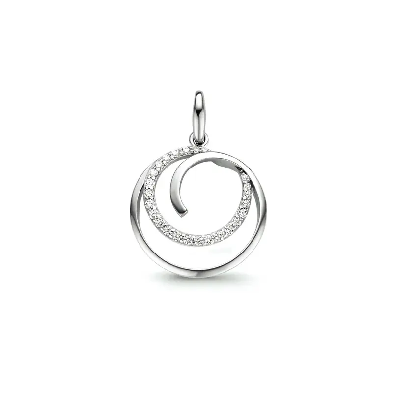 hanger zirkonia zilver gerhodineerd