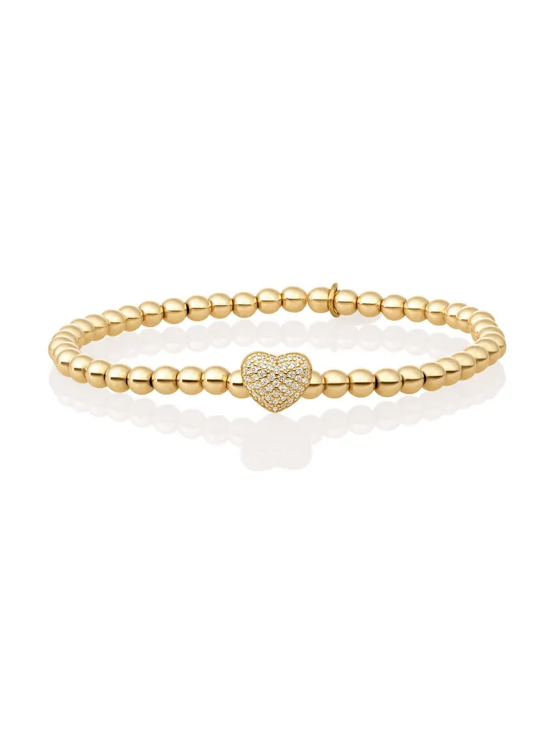 Heart Disc Armband Zirconia