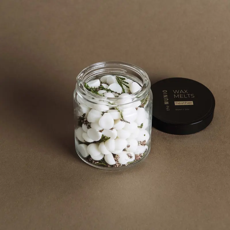 Heather Mini Wax Melts in A Glass Votive