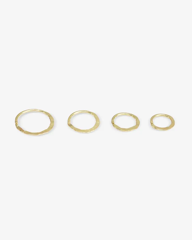 Higher level hammered | Gold Plated Silver