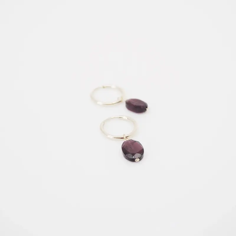 Hoop - Oval Cut Garnet