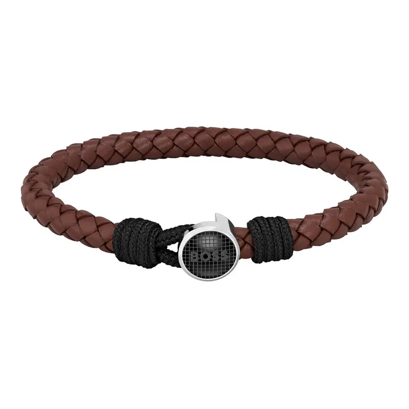 Hugo Boss Armband HBJ1580467M Heren Bruin 19 cm
