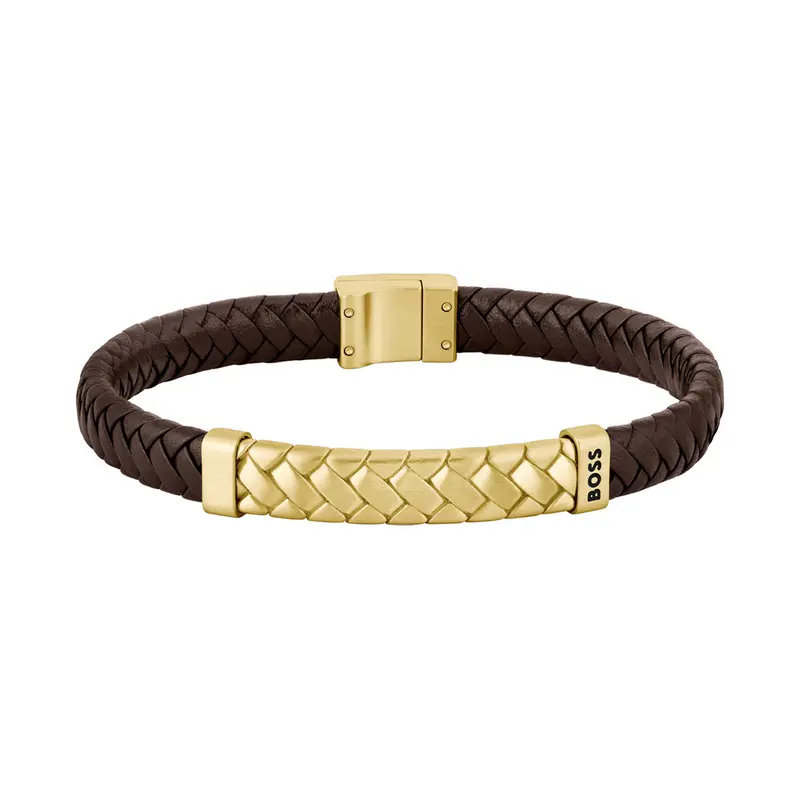 Hugo Boss Armband HBJ1580675M Heren Bruin 19 cm