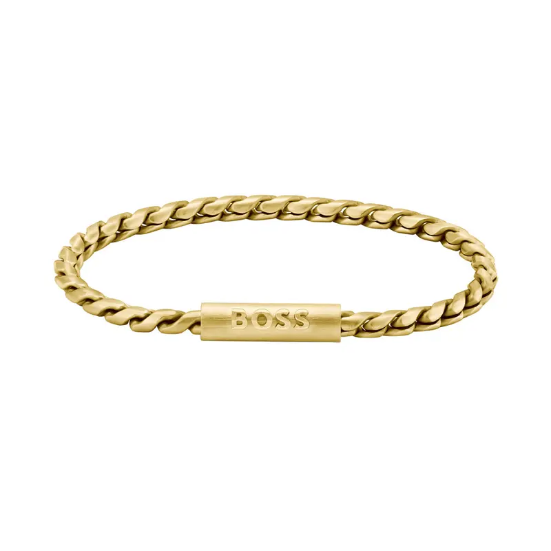 Hugo Boss Armband HBJ1580696 Heren Goudkleurig 19 cm