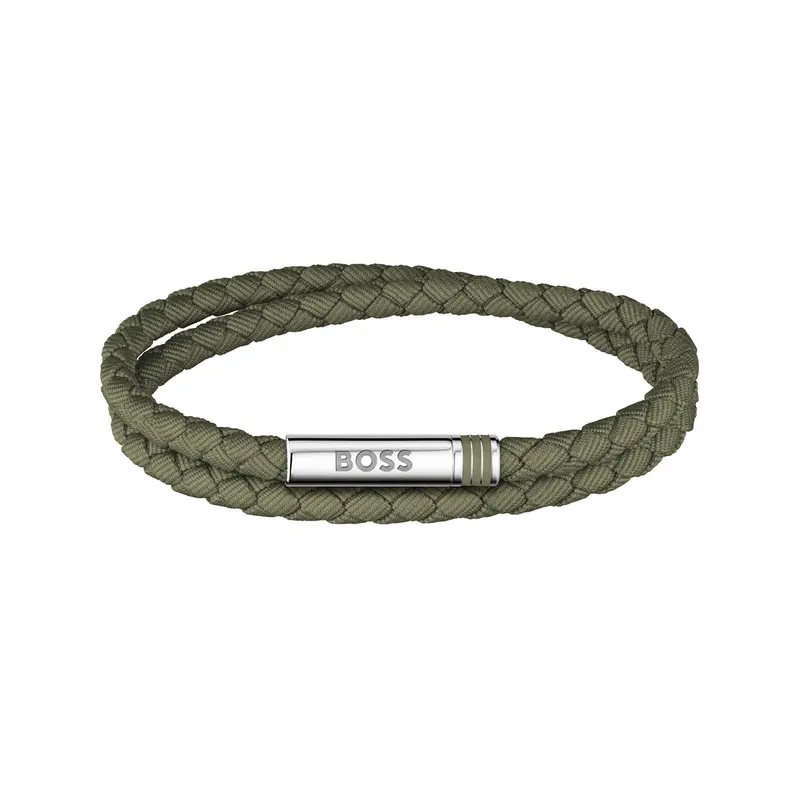 Hugo Boss Armband HBJ1580797 Heren Groen 19 cm