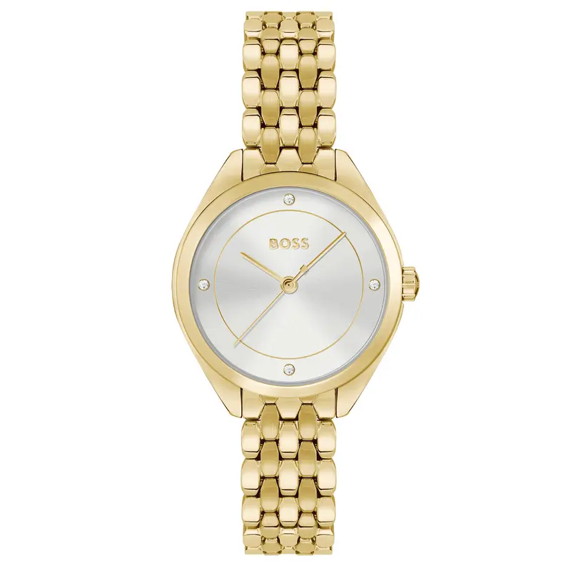 Hugo Boss Dames Horloge HB1502733 30 mm Goudkleurig