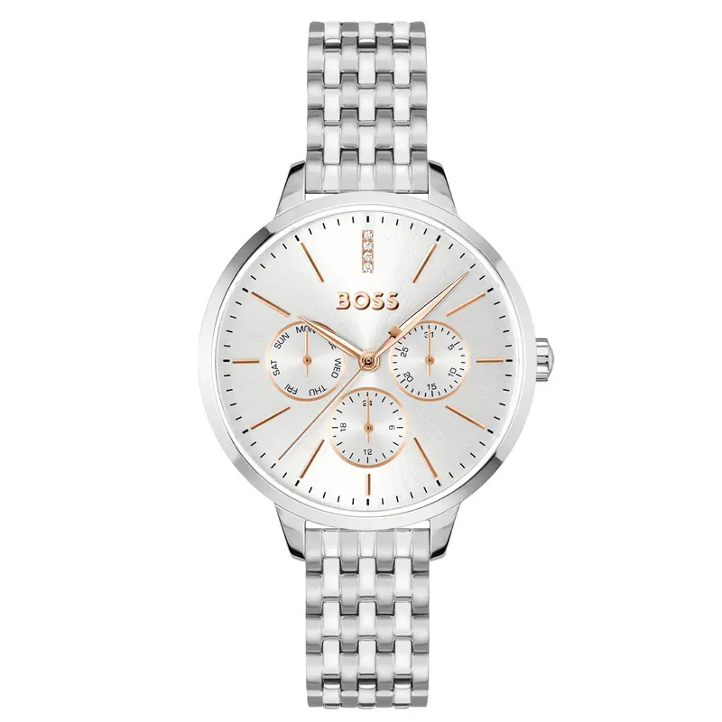 Hugo Boss Dames Horloge HB1502781 38 mm Zilverkleurig