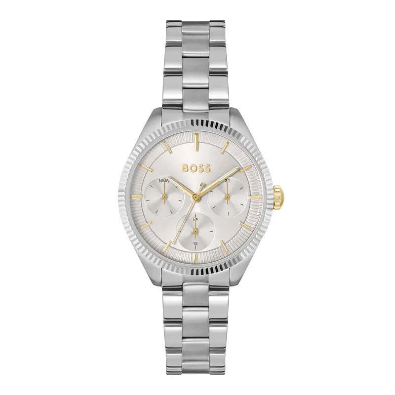 Hugo Boss Dames Horloge HB1502800 34 mm Zilverkleurig