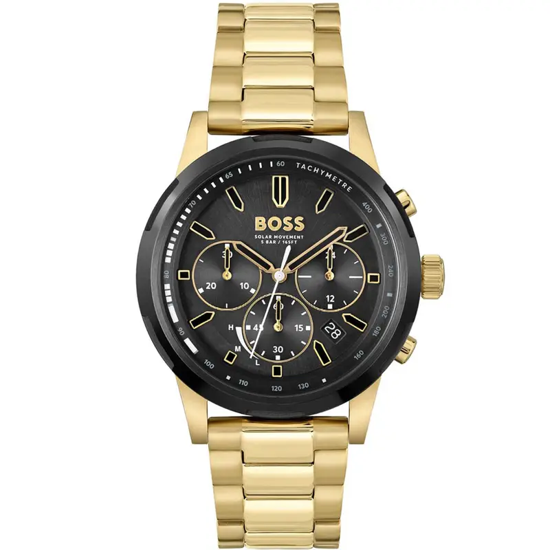 Hugo Boss Heren Horloge HB1514033 44 mm Goudkleurig