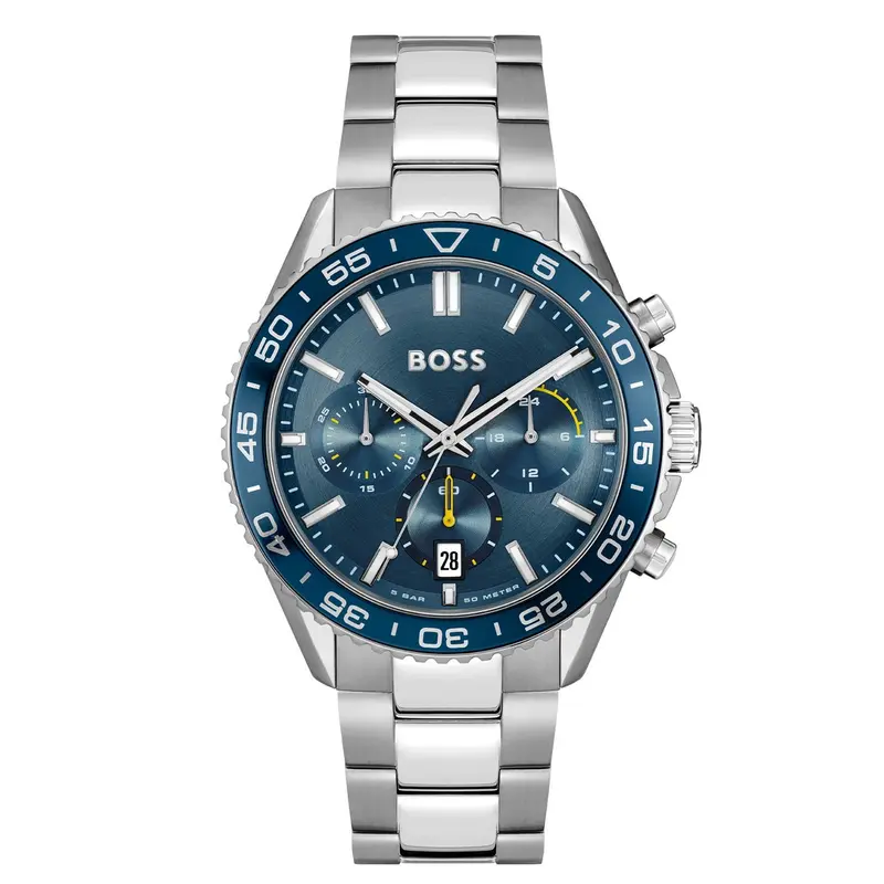 Hugo Boss Heren Horloge HB1514143 43 mm Zilverkleurig