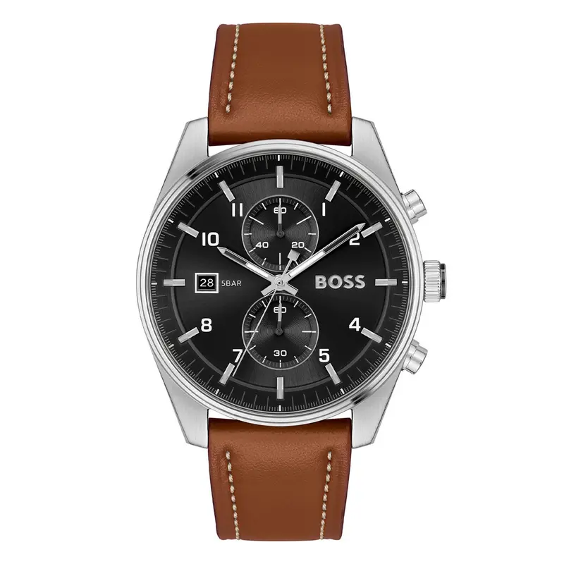 Hugo Boss Heren Horloge HB1514161 44 mm Zilverkleurig