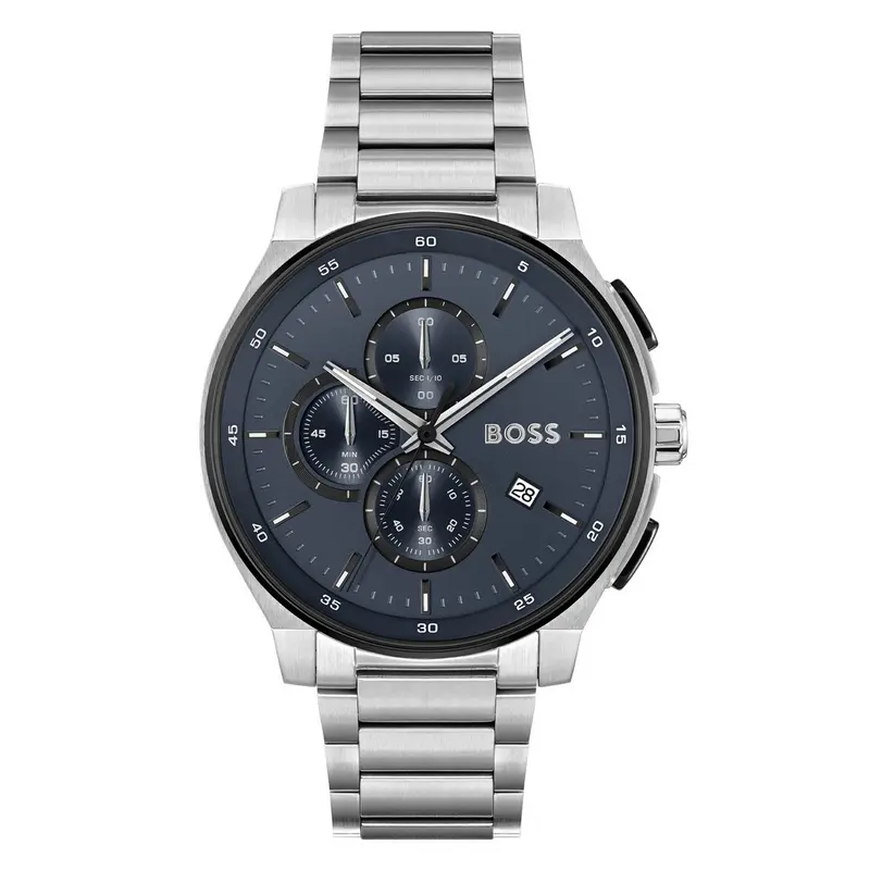 Hugo Boss Heren Horloge HB1514189 44 mm Zilverkleurig