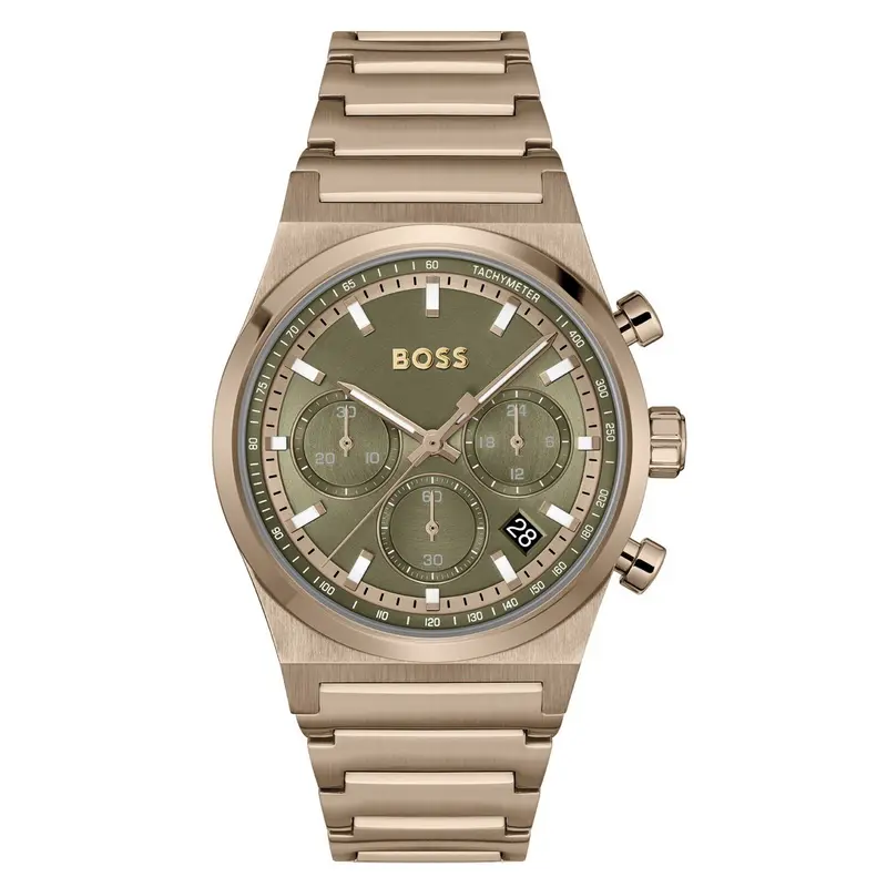 Hugo Boss Heren Horloge HB1514222 41 mm Goudkleurig