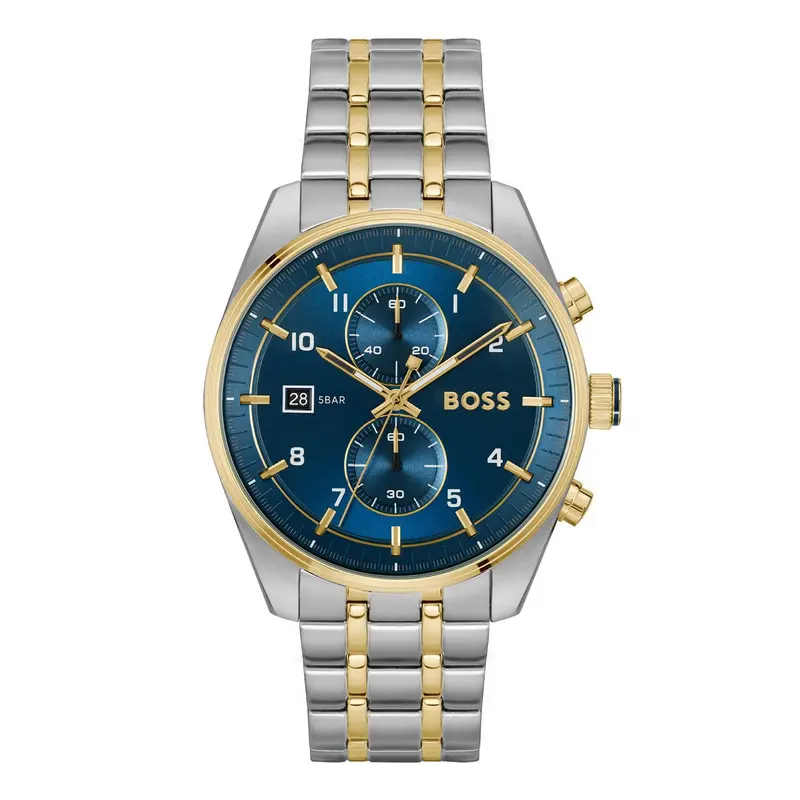 Hugo Boss Heren Horloge HB1514247 44 mm Zilverkleurig
