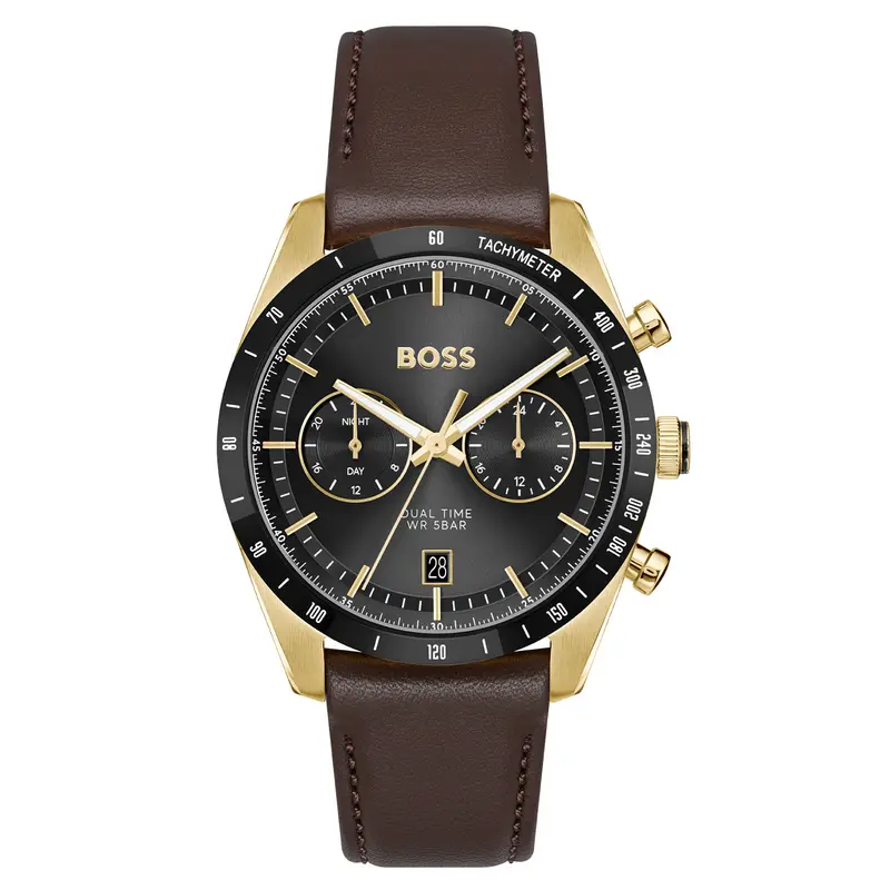 Hugo Boss Heren Horloge HB1514285 41 mm Goudkleurig