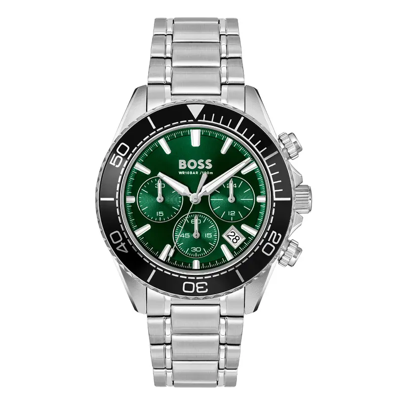 Hugo Boss Heren Horloge HB1514321 44 mm Zilverkleurig