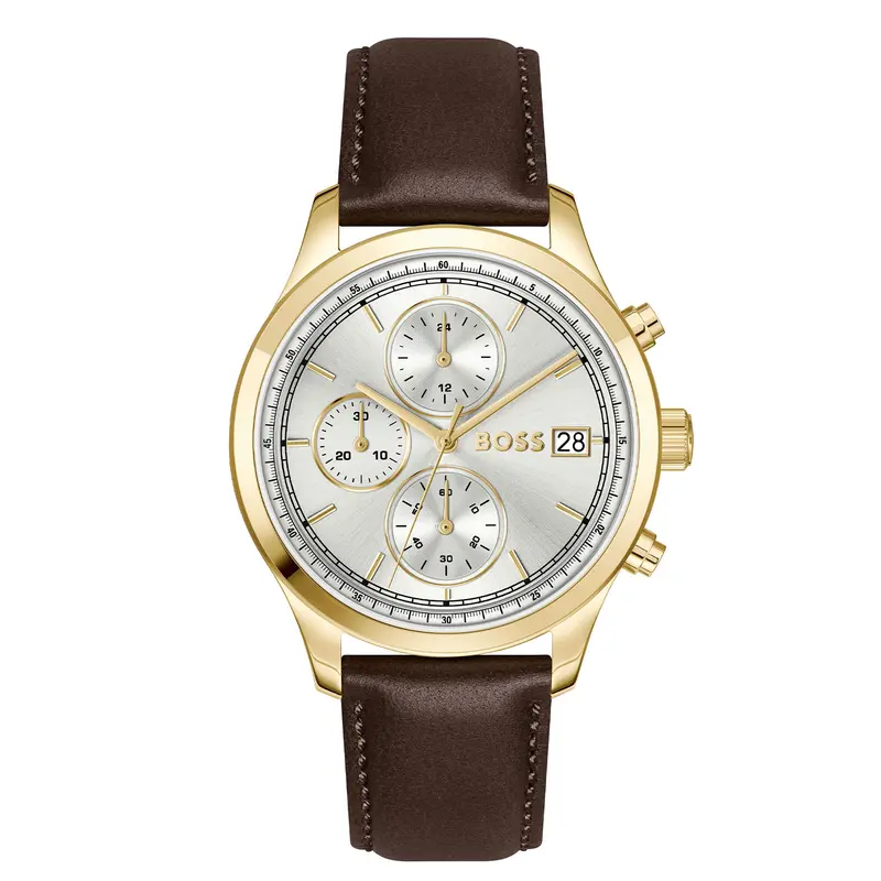 Hugo Boss Heren Horloge HB1514327 41 mm Goudkleurig