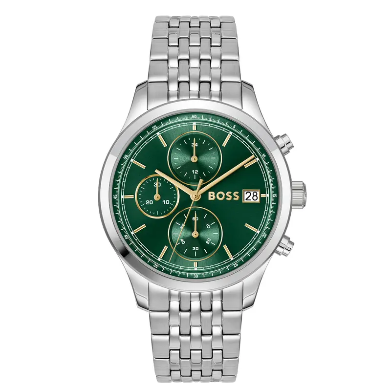 Hugo Boss Heren Horloge HB1514330 41 mm Zilverkleurig