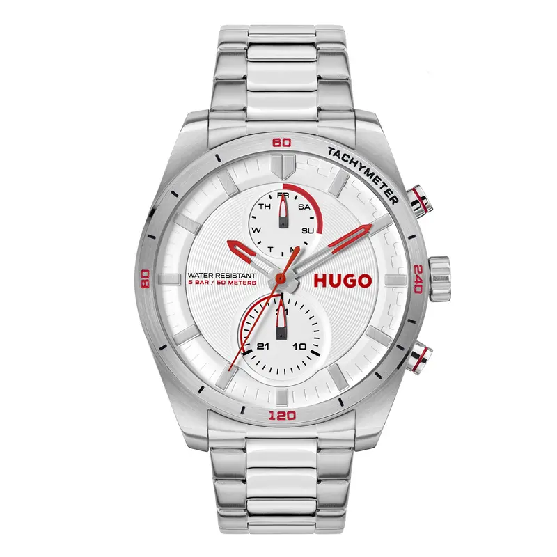 Hugo Boss Heren Horloge HU1530373 44 mm Zilverkleurig