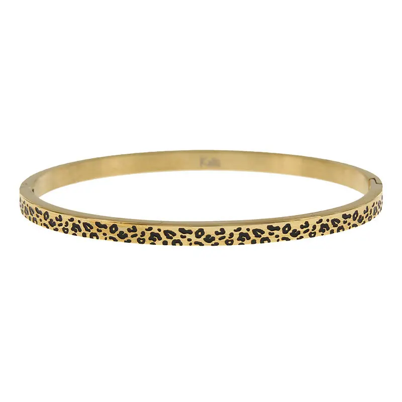 Kalli Kalli Ella Panterprint Armband 2162G – Goudkleurig 4 mm