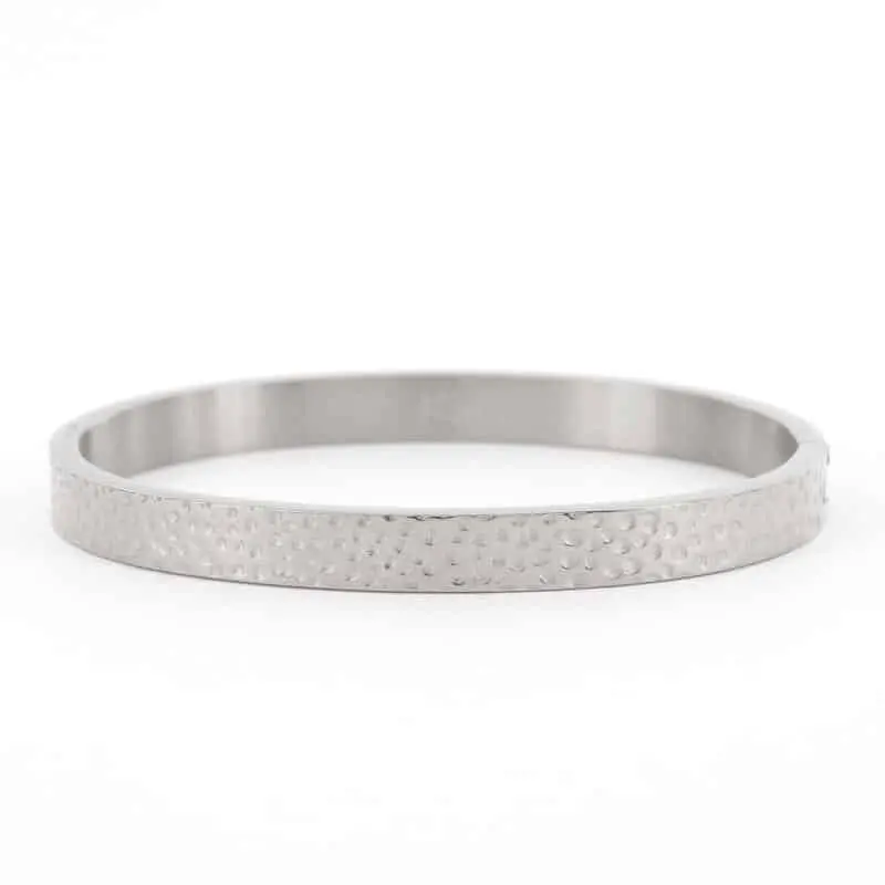 Kalli Kalli Gehamerd Armband 2194 – Zilverkleurig 58 mm