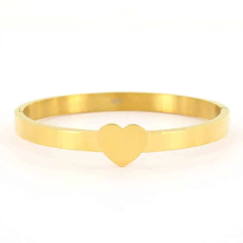 Kalli Kalli Hartje Breed Armband 2189G – Zilverkleurig 58 mm