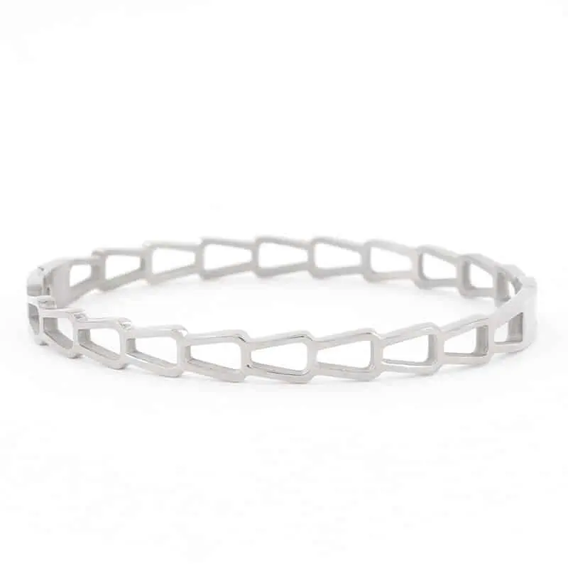 Kalli Kalli Hoekig Armband 2193 – Zilverkleurig 58 mm