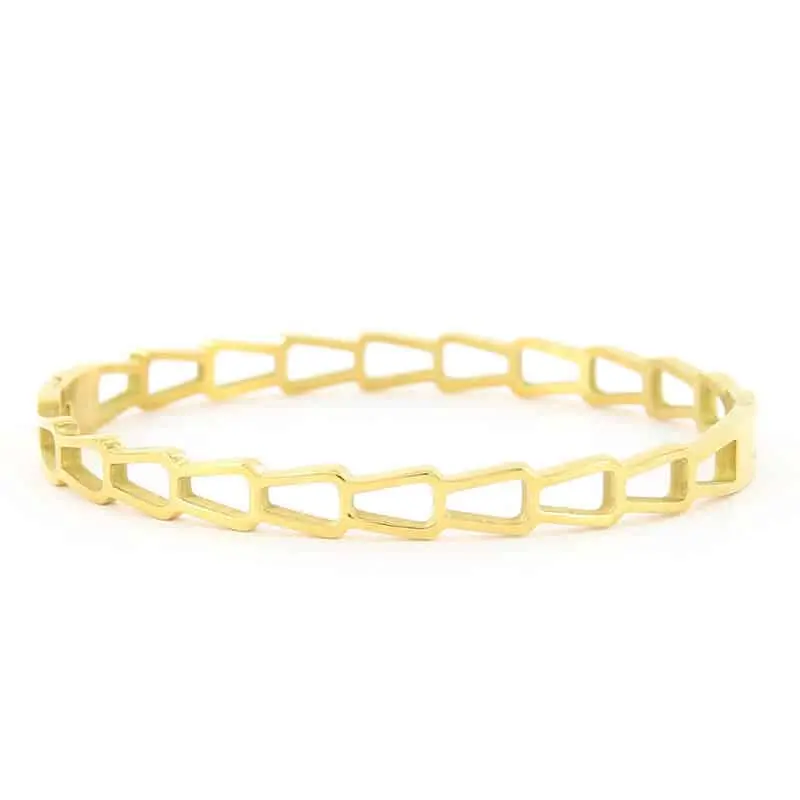 Kalli Kalli Hoekig Armband 2193G – Zilverkleurig 58 mm
