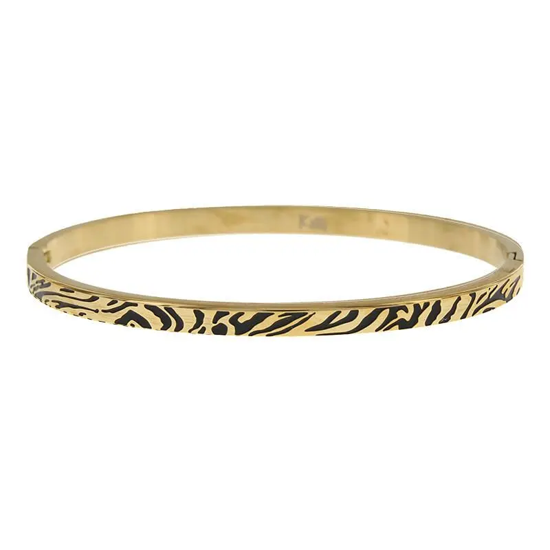 Kalli Kalli Sophia Tijgerprint Armband 2163G – Zilverkleurig 58 mm